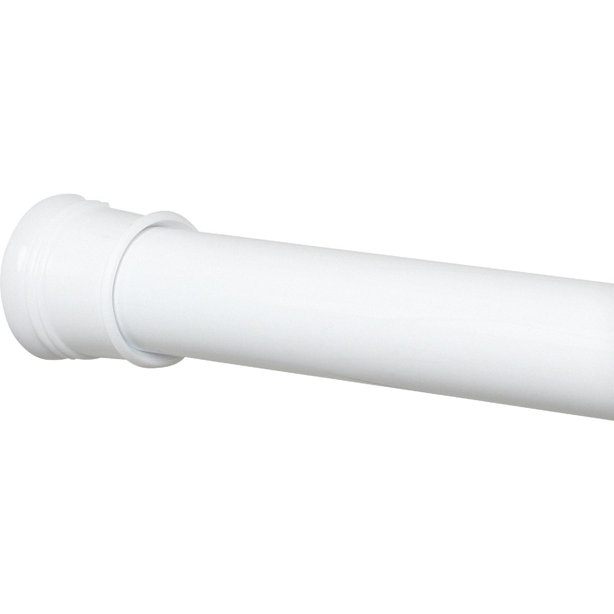 Zenith Zenna Home Straight 52 In. to 86 In. Adjustable Tension Shower Rod in White