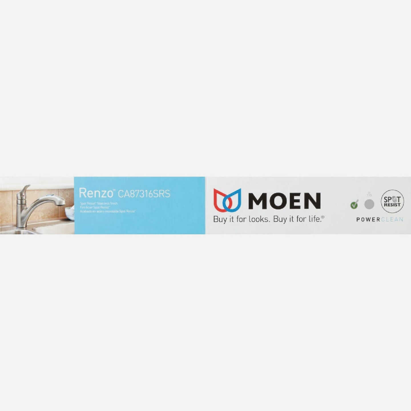 Moen Renzo 1-Handle Lever Pull-Out Kitchen Faucet, Stainless Steel Image 4