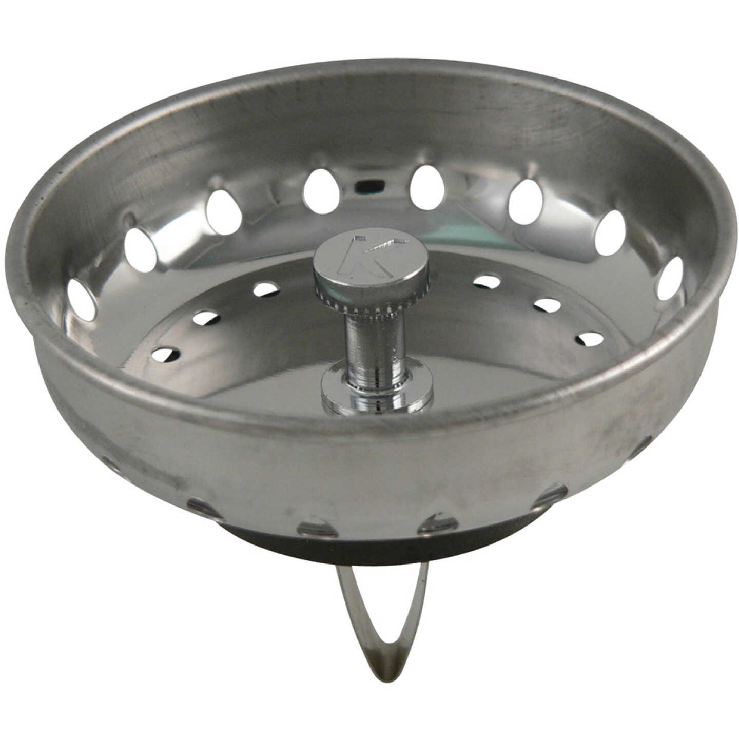 Do it Best Stainless Steel Spring Action Basket Strainer Stopper Image 1