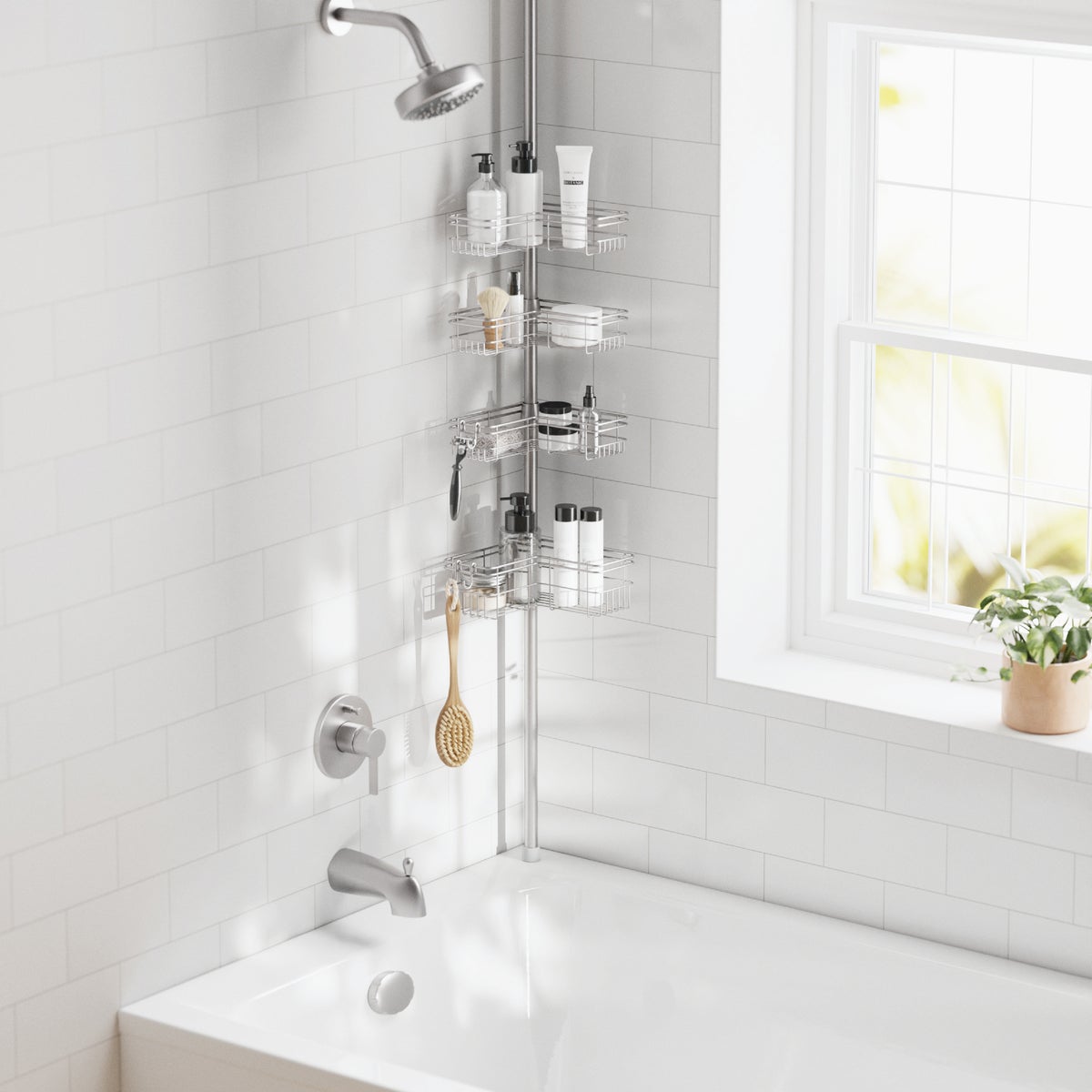 Zenith Zenna Home Metal 12 In. x 97 In. Shower Caddy Image 5