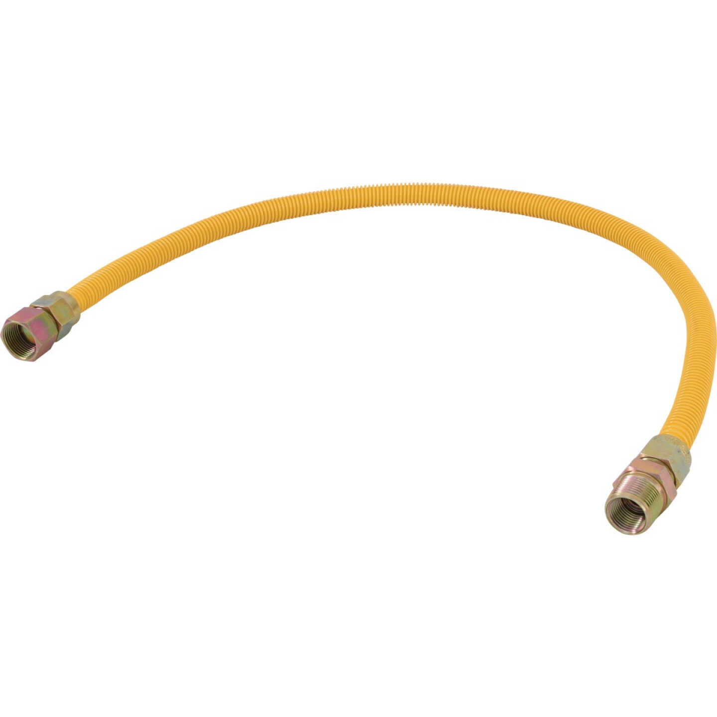 Eastman 5/8 In. OD x 36 In. 3/4 In. FIP x 3/4 In. MIP (Tapped 1/2 In. FIP) Coated Stainless Steel Gas Connector Image 2