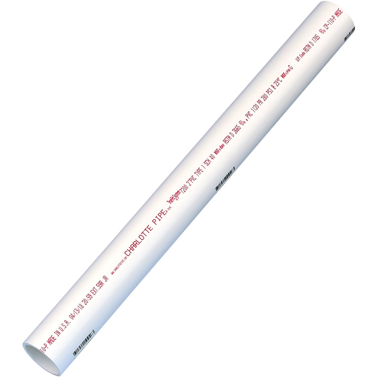 Charlotte Pipe 2 In. x 2 Ft. Schedule 40 PVC-DWV Solid Core Pipe