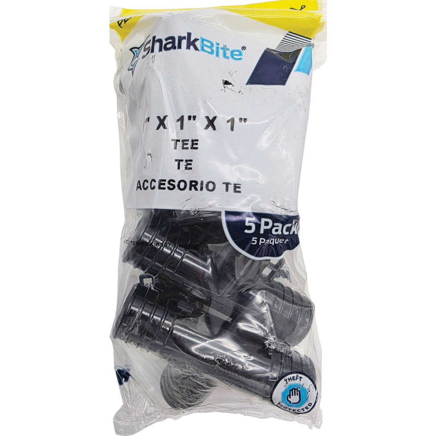 SharkBite PEX-B 1 In. Poly Alloy Barb Tee (5-Pack) Image 2
