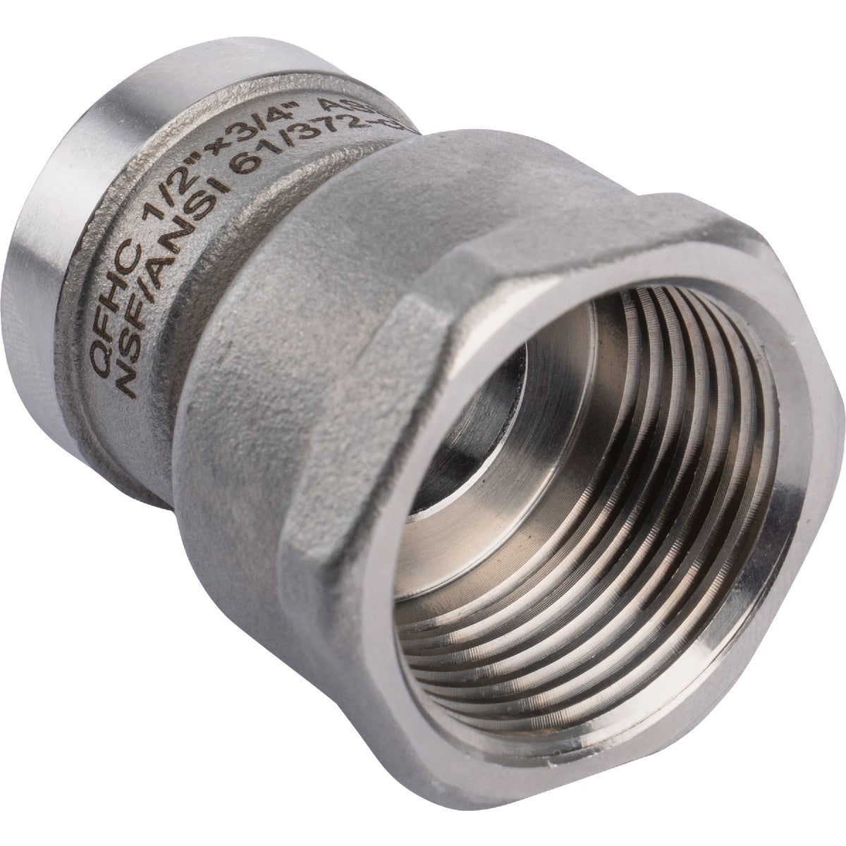 QuickFitting 1/2 In. Push-to-Connect x 3/4 In. FNPT Stainless Steel Reducing Female Adapter Image 7