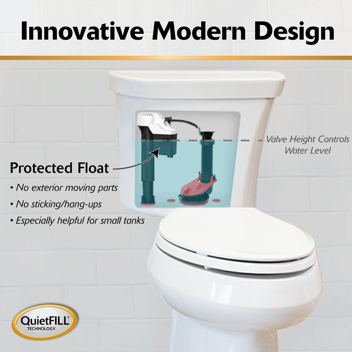 Korky Quietfill Fill Valve and Premium Flapper Kit  Image 6