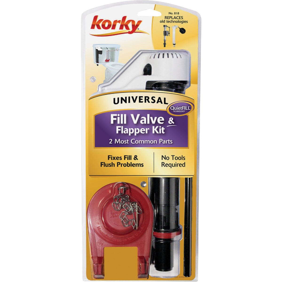 Korky Quietfill Fill Valve and Premium Flapper Kit  Image 7