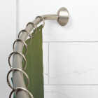 Zenith Zenna Home Curved 60 In. To 72 In. Adjustable Fixed Shower Rod in Brushed Nickel Image 2