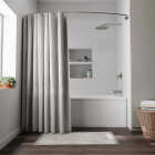 Zenith Zenna Home Curved 60 In. To 72 In. Adjustable Fixed Shower Rod in Brushed Nickel Image 4