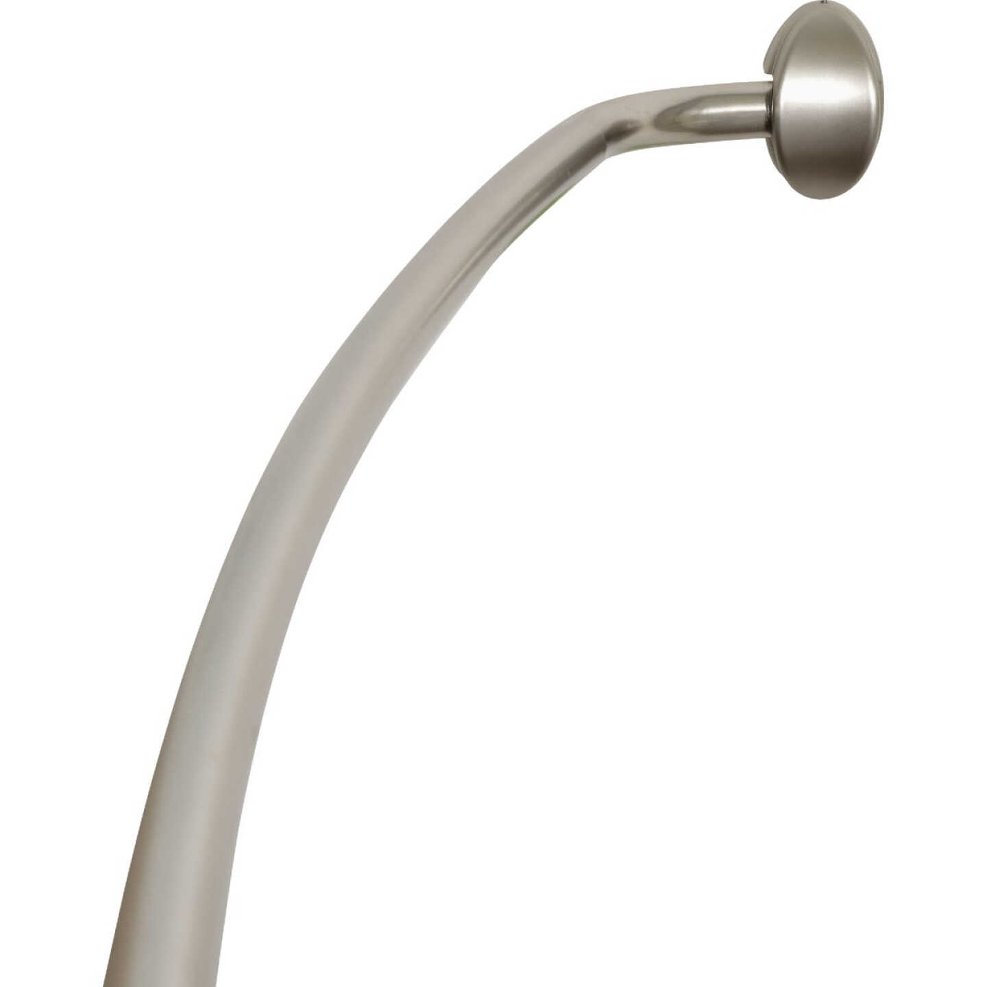 Zenith Zenna Home Curved 60 In. To 72 In. Adjustable Fixed Shower Rod in Brushed Nickel Image 1
