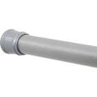Zenith Zenna Home Straight 41 In. To 72 In. Adjustable Tension Shower Rod in Brushed Chrome Image 1