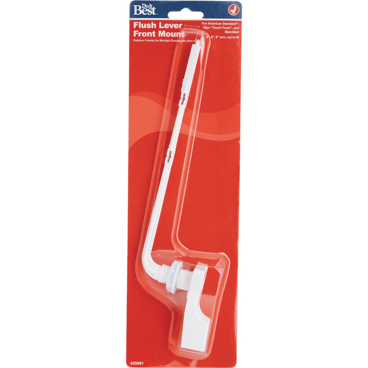 Do it Best White Flush Tank Lever with Plastic Arm Image 2