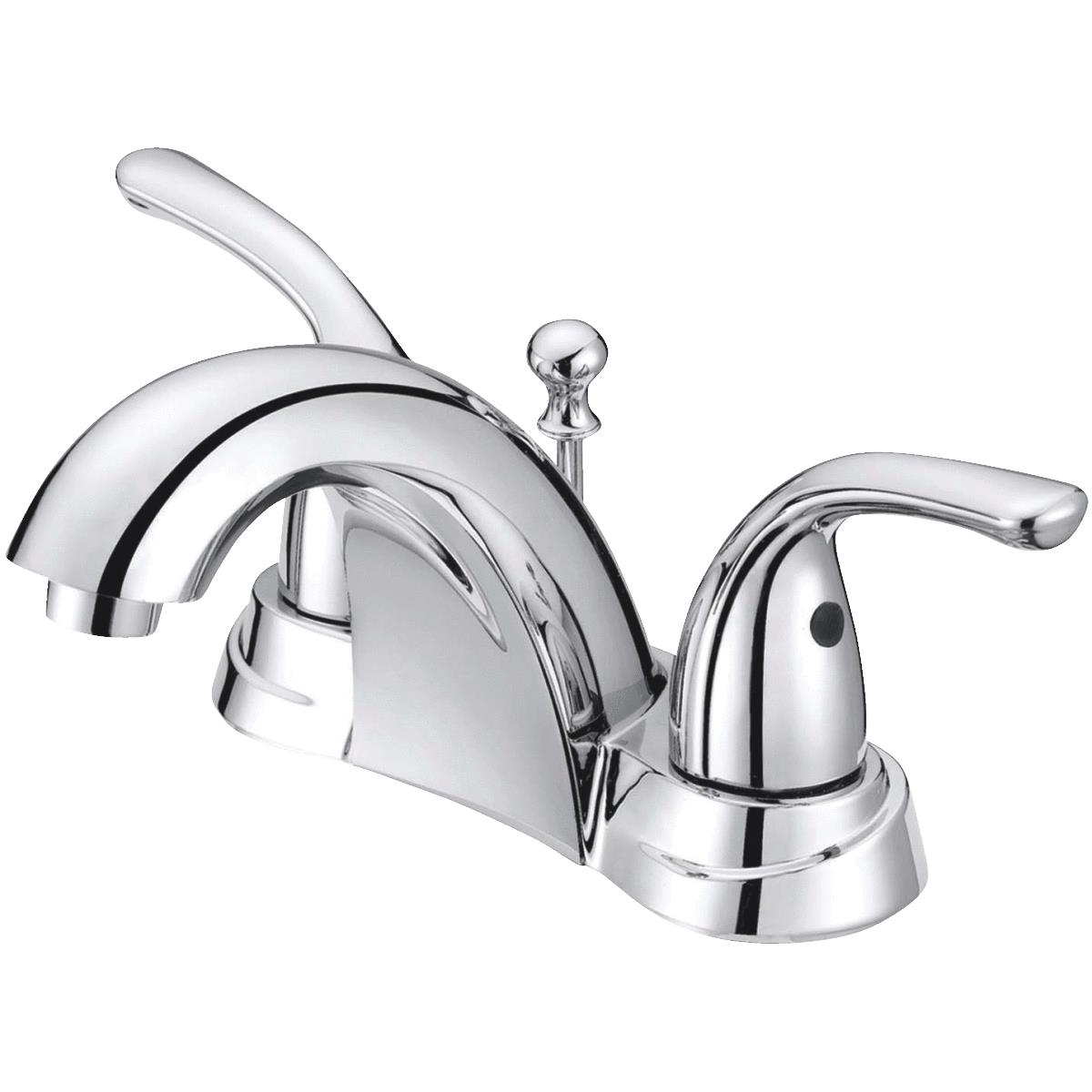 Home Impressions 4 In. Centerset 2-Handle Chrome Bathroom Faucet With Pop-Up