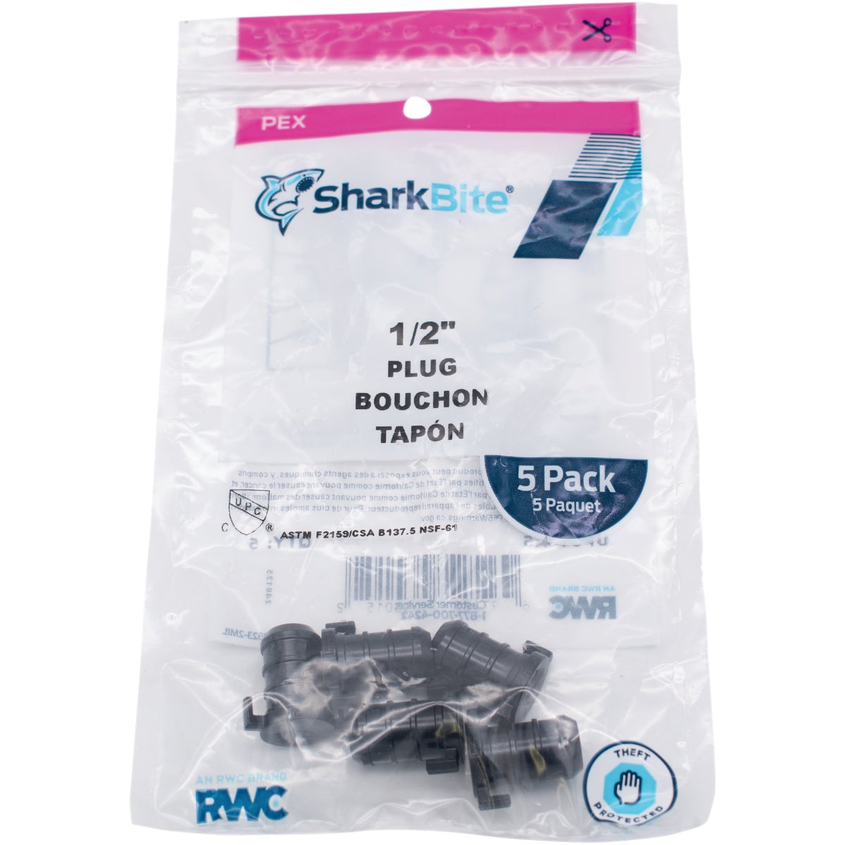 SharkBite PEX-B 1/2 In. Poly Alloy Barb Plug (5-Pack) Image 2