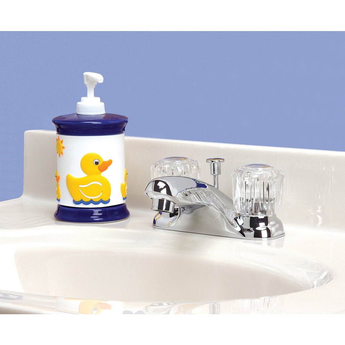 Home Impressions Chrome 2-Handle Knob 4 In. Centerset Bathroom Faucet with Pop-Up Image 2