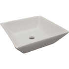 Compass Manufacturing Square Vessel Bathroom Sink, White Image 3