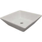 Compass Manufacturing Square Vessel Bathroom Sink, White Image 2