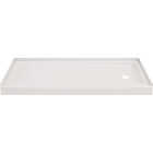 Delta Classic 500 60 In. x 30 In. Right Drain Shower Pan, White Image 1