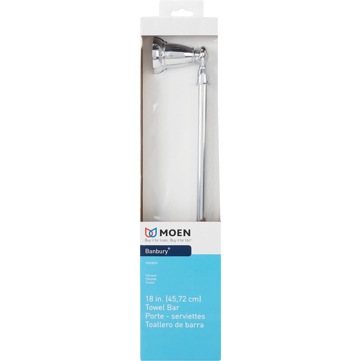 Moen Banbury 18 In. Towel Bar, Chrome Image 2