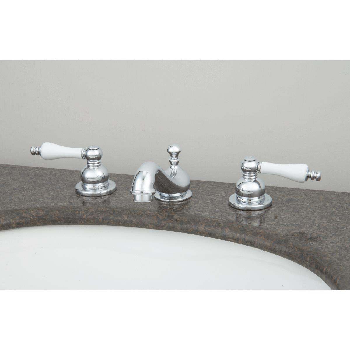 Home Impressions 4 In. To 12 In. Widespread 2-Handle Chrome Bathroom Faucet With Pop-Up
