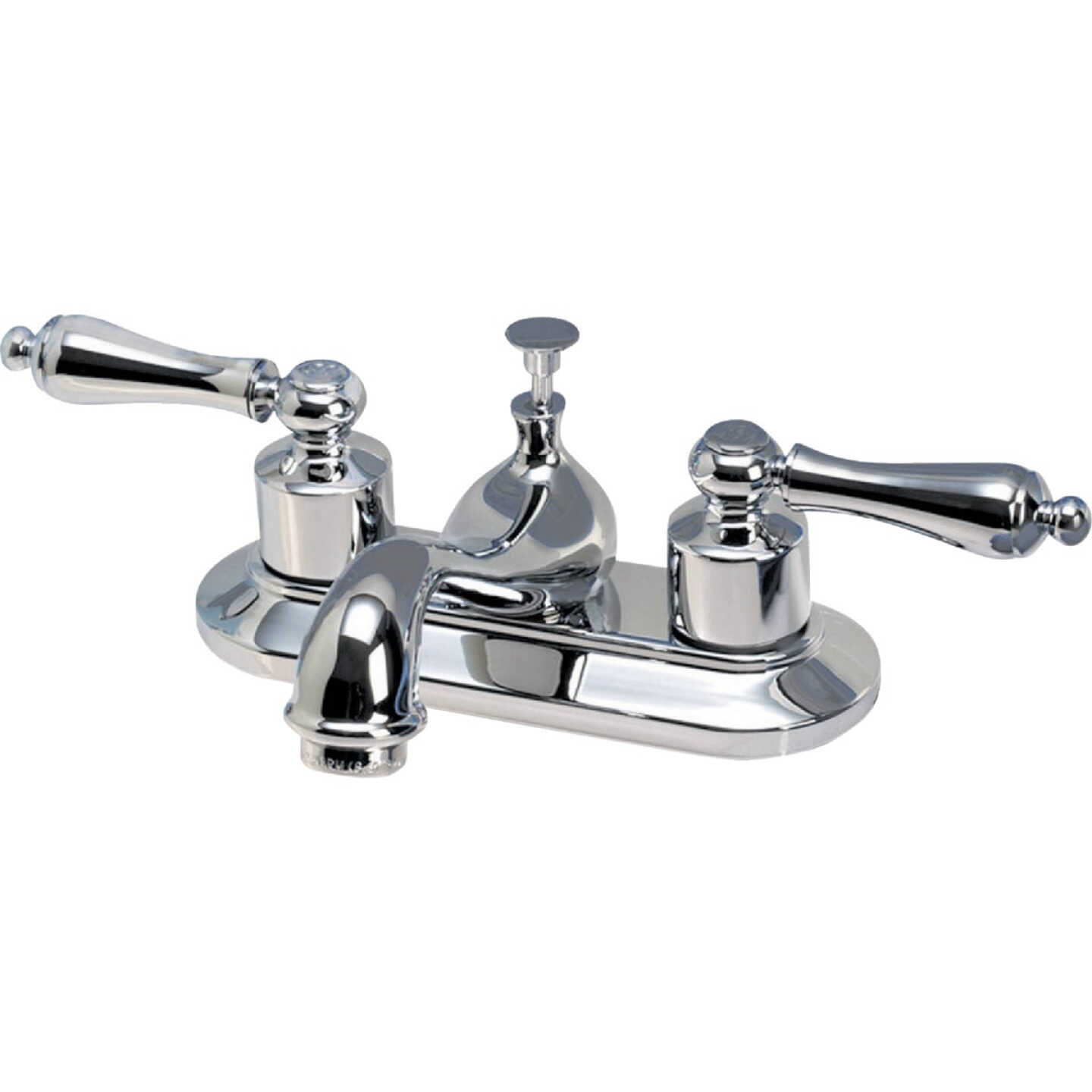 Home Impressions Chrome 2-Handle Lever 4 In. Centerset Bathroom Faucet with Pop-Up Image 1