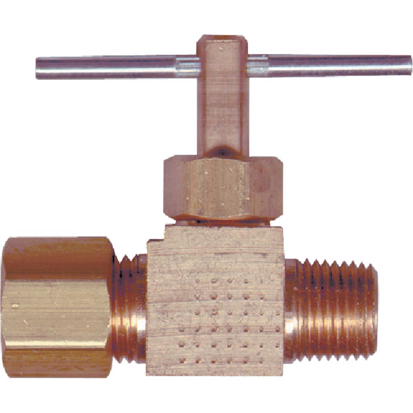 Do it Best 1/8 In. MIP x 1/4 In.OD Brass Straight Tap Valve Image 1