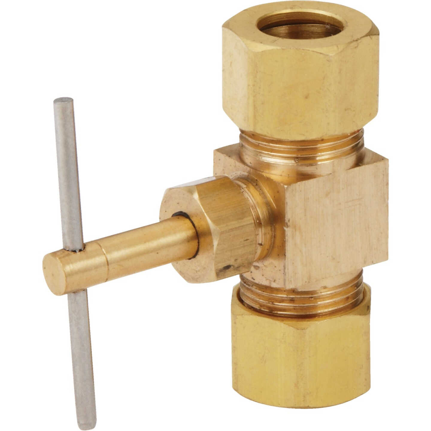 Do it Best 3/8 In. Tube x 3/8 In. Tube Brass Straight Needle Valve Image 1