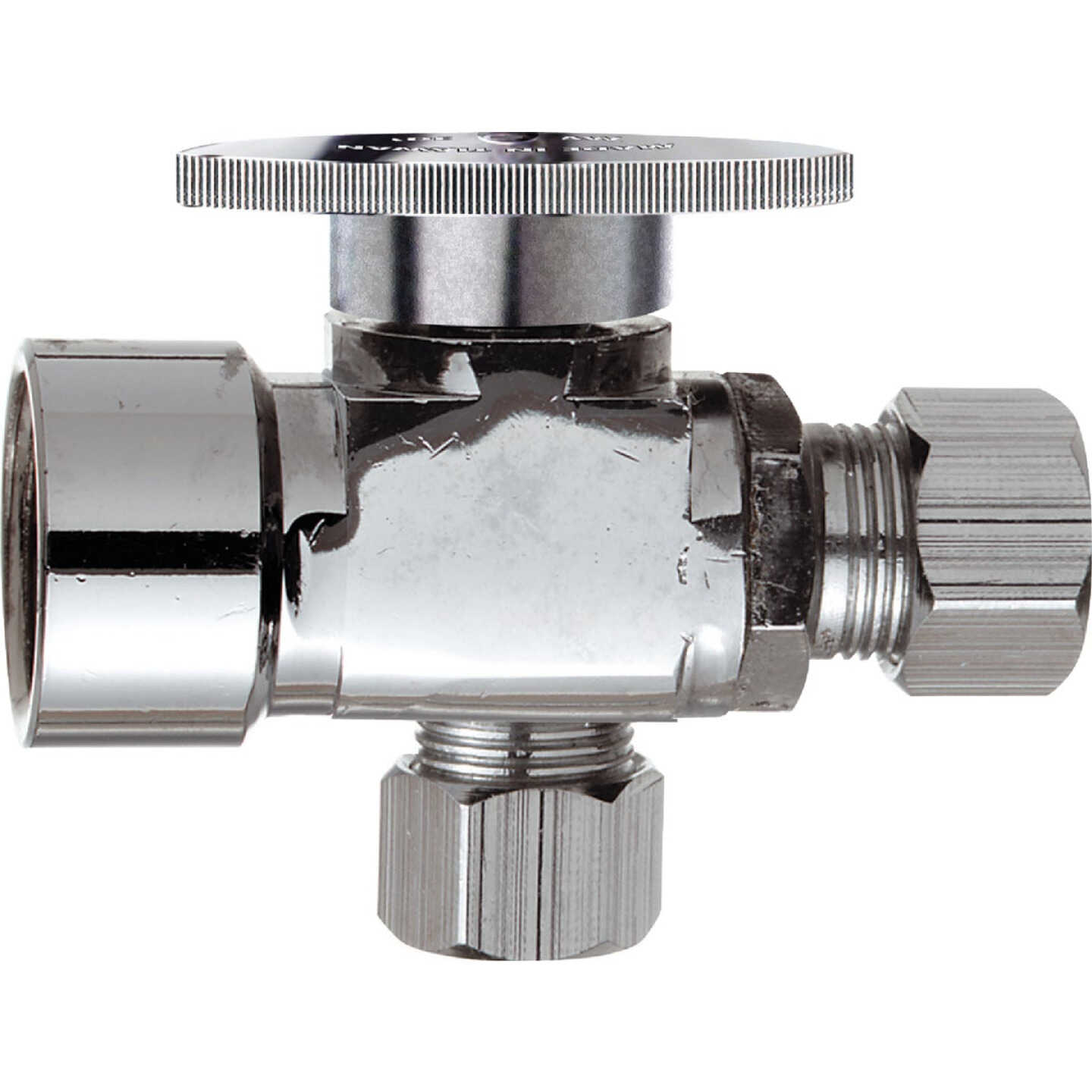 Do it Best 1/2 In. FIP x 3/8 In. OD x 3/8 In. OD Quarter Turn Angle Valve Image 1