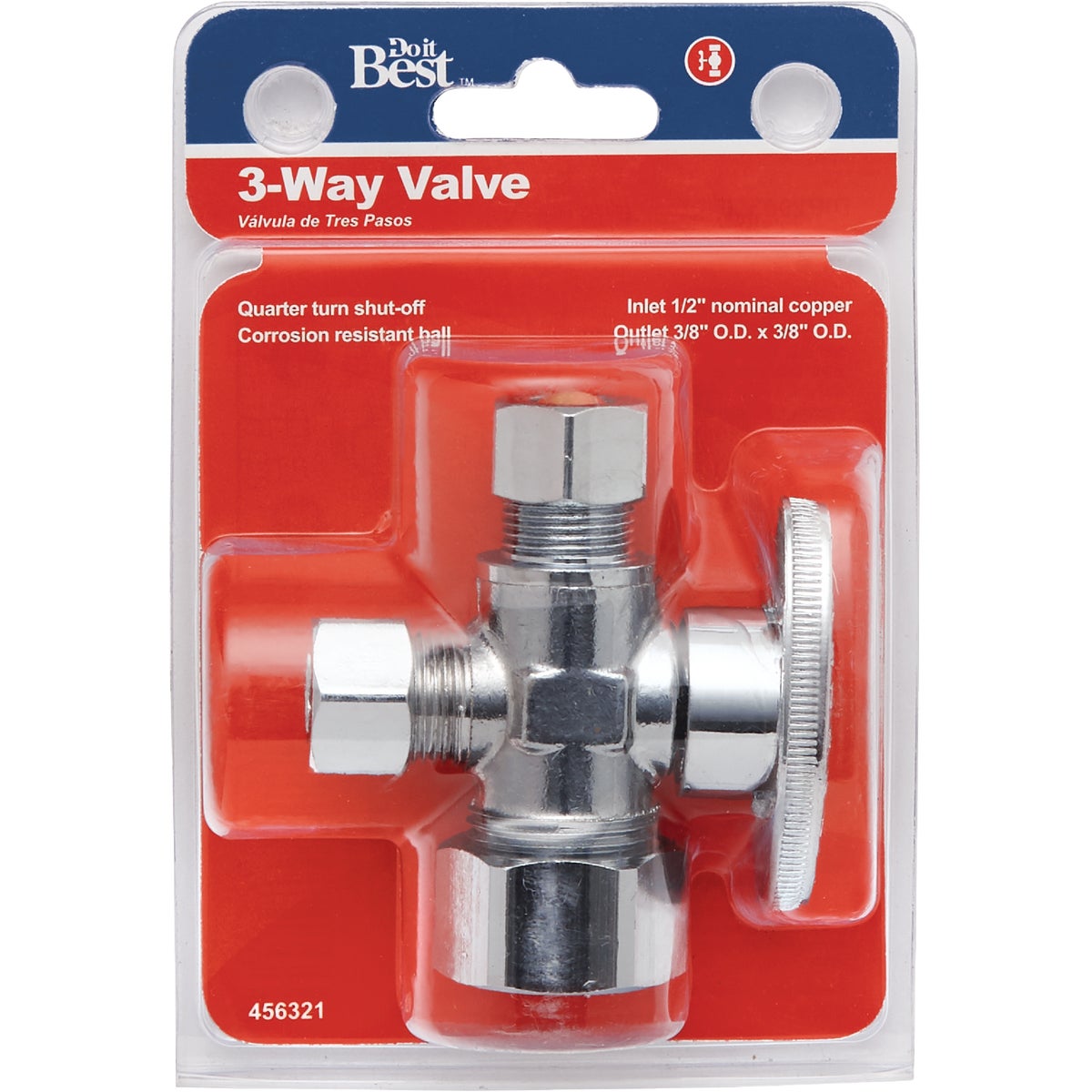 Do it Best 5/8 In. OD x 3/8 In. OD x 3/8 In. OD Quarter Turn Angle Valve Image 2