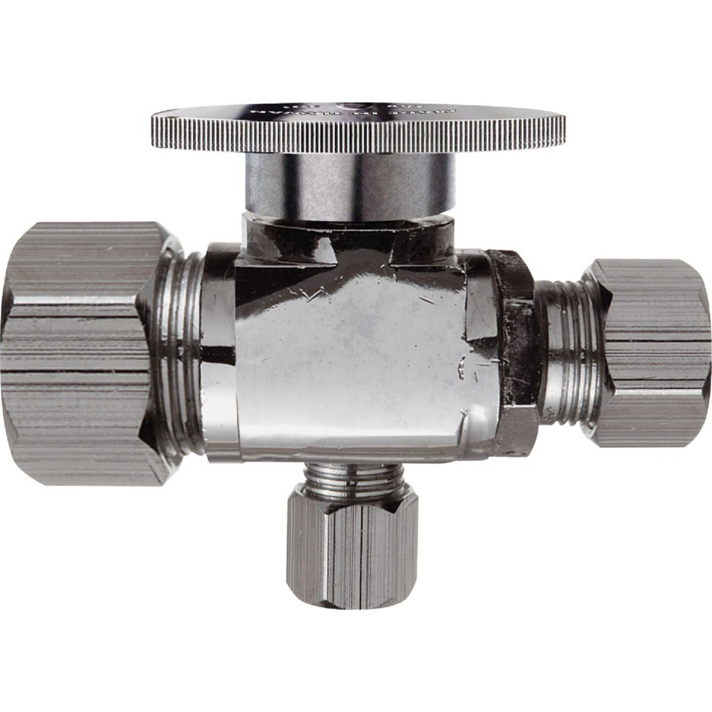 Do it Best 5/8 In. OD x 3/8 In. OD x 1/4 In. OD Quarter Turn Angle Valve Image 1
