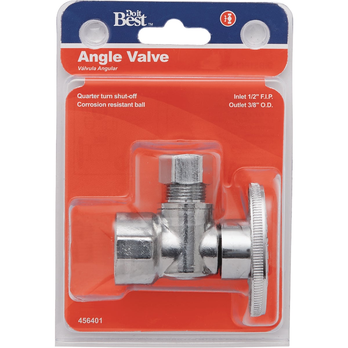Do it Best 1/2 In. FIP x 3/8 In. OD Quarter Turn Angle Valve Image 2