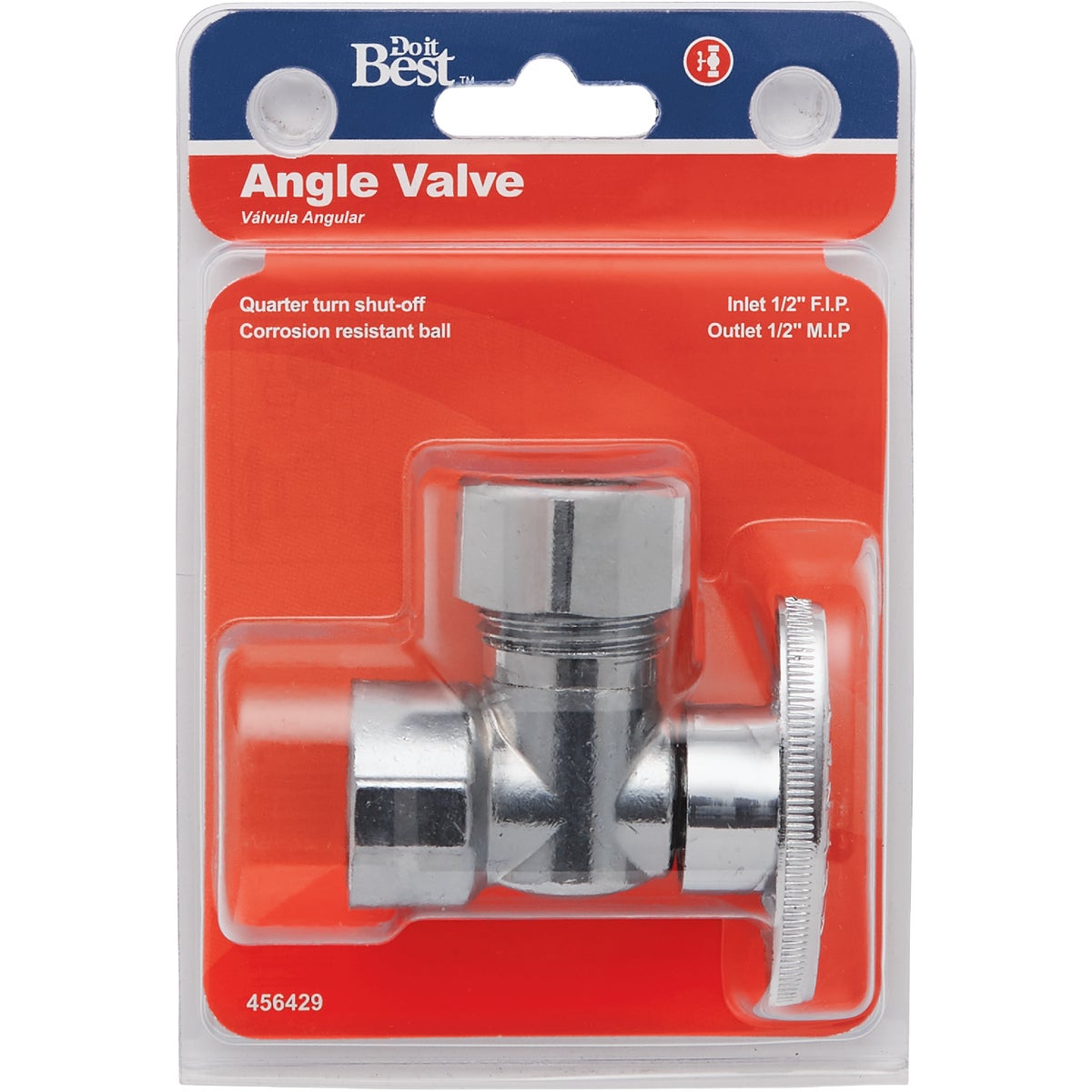 Do it Best 1/2 In. FIP x 7/16 In. OD or 1/2 In. OD Quarter Turn Angle Valve Image 2