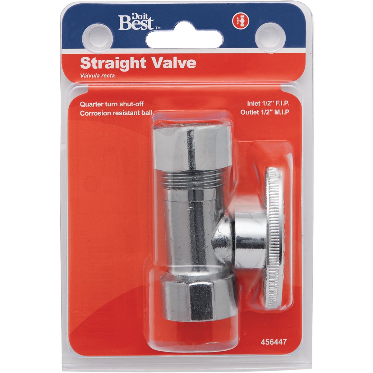 Do it Best 1/2 In. FIP x 7/16 In. OD or 1/2 In. OD Quarter Turn Straight Valve Image 2