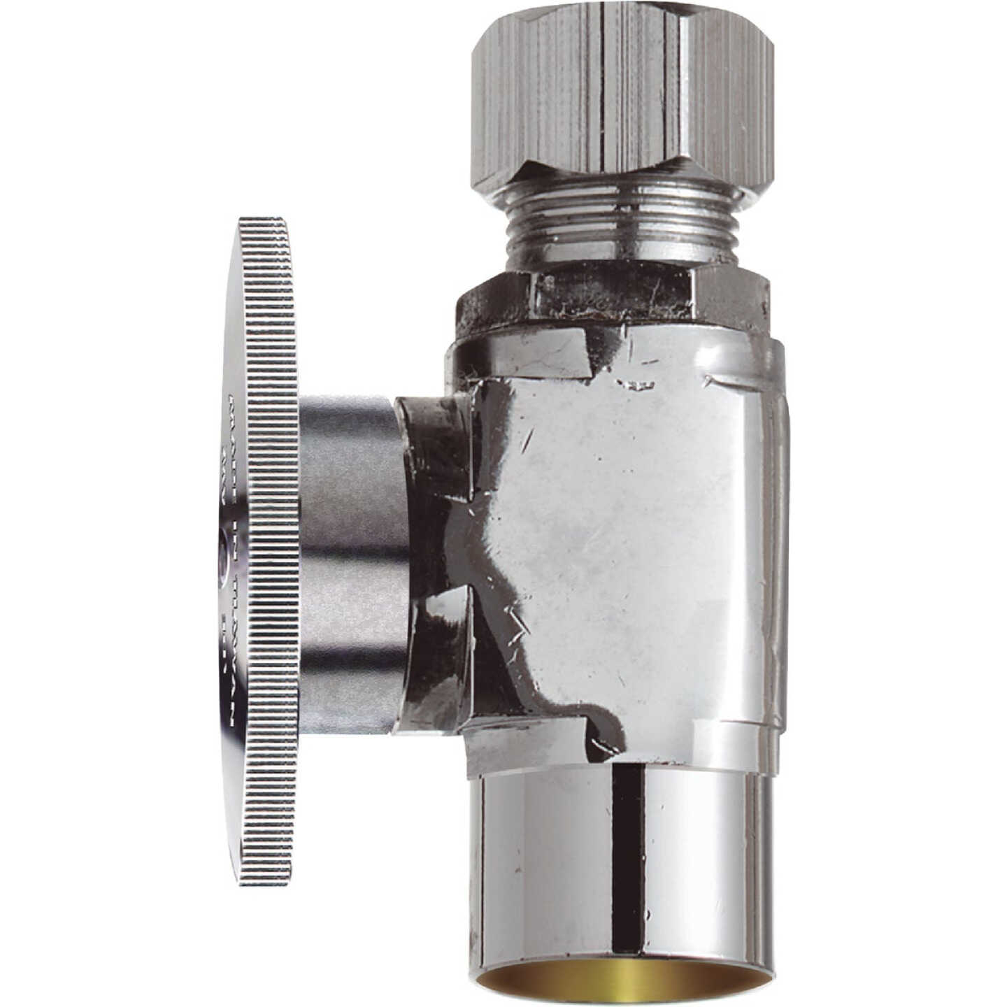 Do it Best 1/2 In. Sweat x 3/8 In. Compression Quarter Turn Straight Valve Image 1