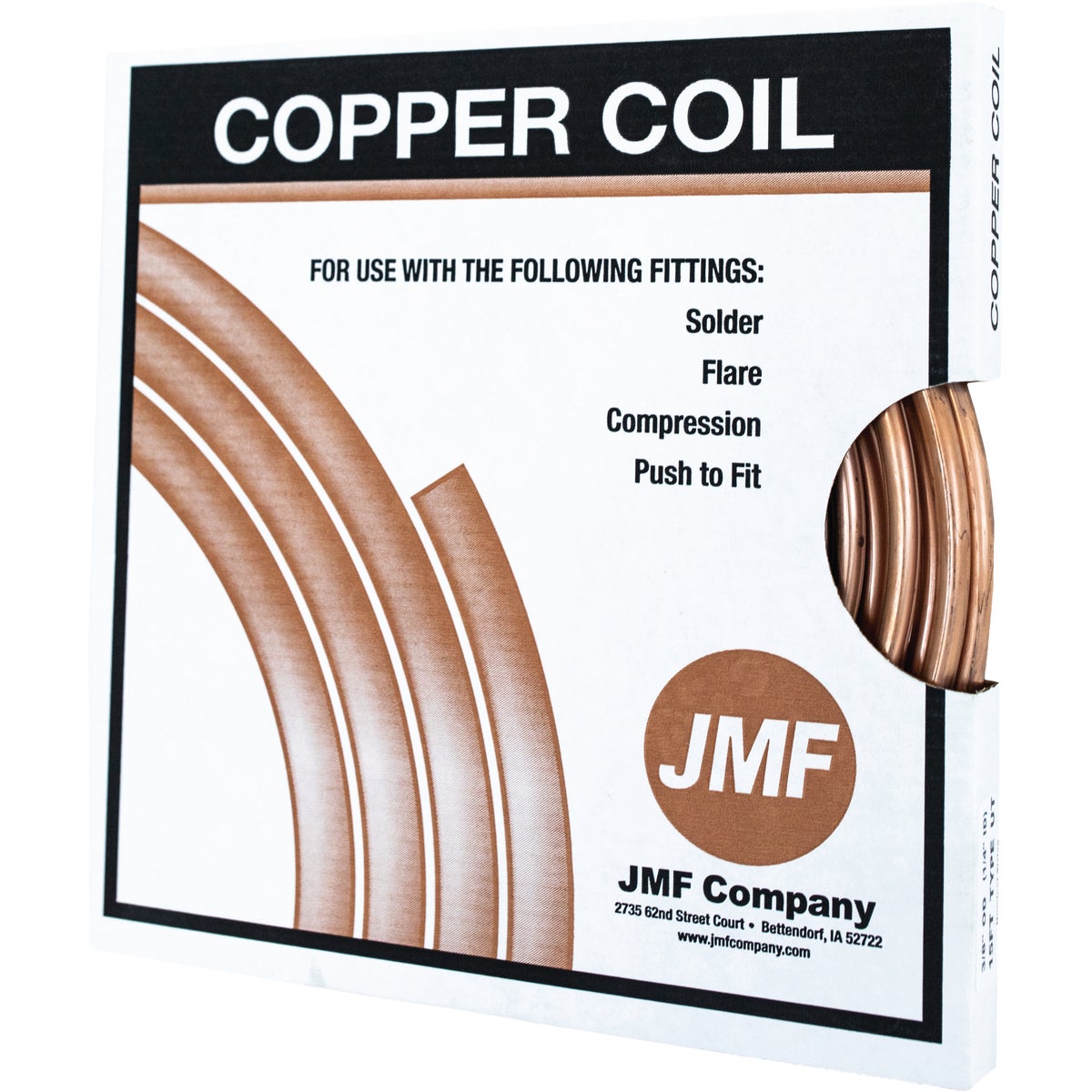 JMF Company 3/8 In. x 20 Ft. Utility Copper Tube