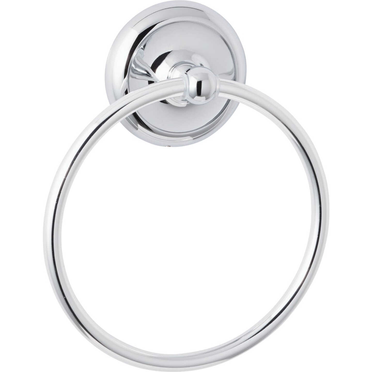 Home Impressions Aria Polished Chrome Towel Ring Image 1