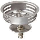 Keeney 3-1/2 In. Stainless Steel Turn2Seal Threaded Post Basket Strainer Stopper Image 1