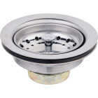 Keeney 3-1/2 In. Stainless Steel Fixed Post Basket Strainer Assembly Image 1