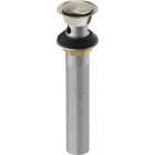 KOHLER Premium Brushed Nickel 1-1/4 In. Clicker Drain with Overflow Image 1