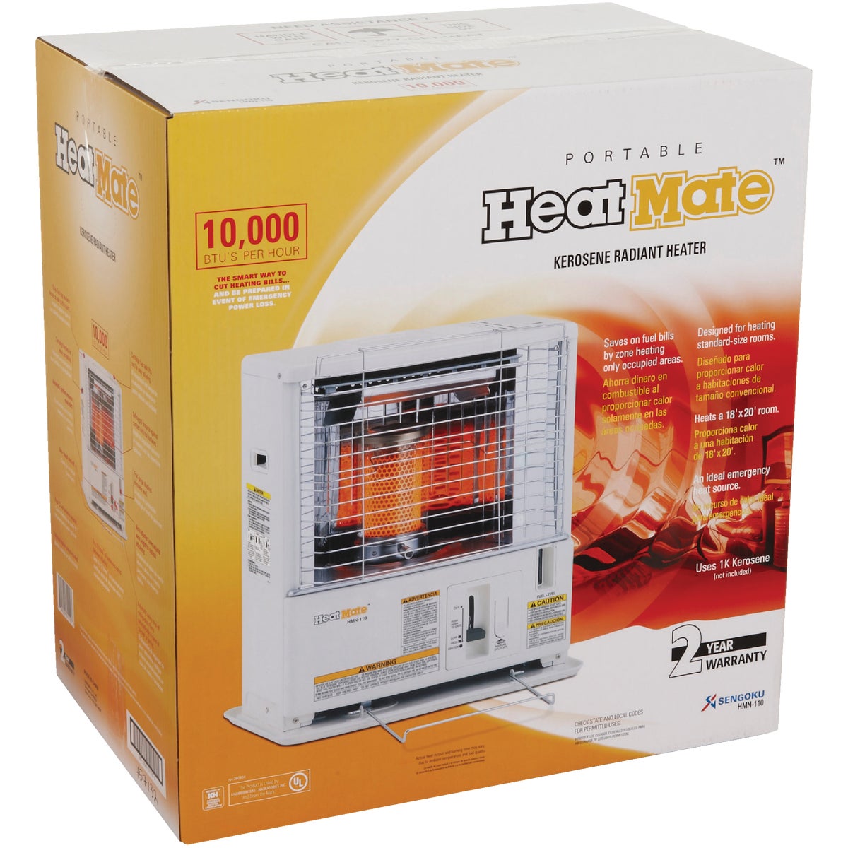HeatMate 10,600 BTU Radiant Kerosene Heater Image 2