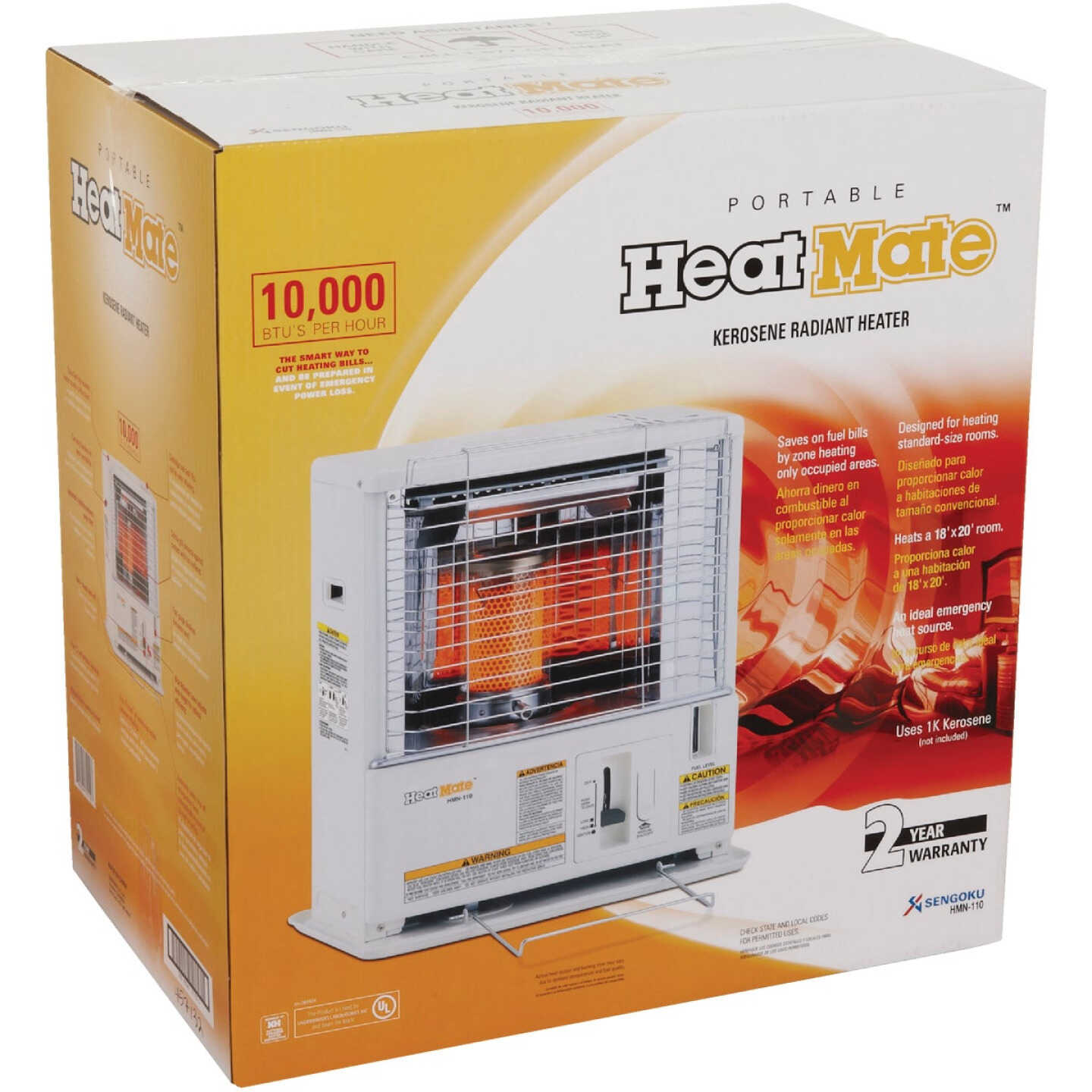 HeatMate 10,600 BTU Radiant Kerosene Heater Image 2