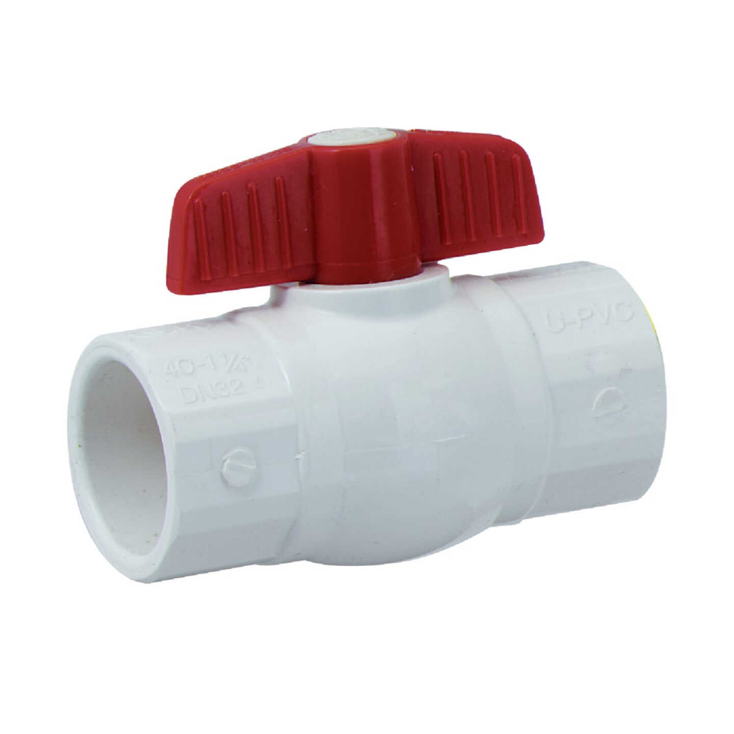 ProLine 1-1/4 In. Solvent x 1-1/4 In. Solvent PVC Ball Valve Image 1