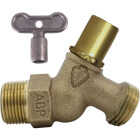 Arrowhead Brass 3/4 In. MIP x 3/4 In. Male Hose Thread No-Kink Loose Key Hose Bibb Image 1
