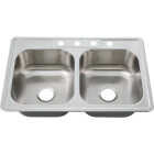 Common Goods 33 In. x 22 In. x 8 In. Single Bowl Dual Mount Curved Front Apron Farm Kitchen Sink Image 2