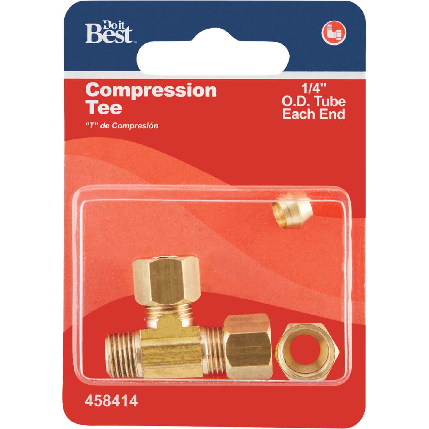 Do it 1/4 In. Compression Brass Tee Image 2