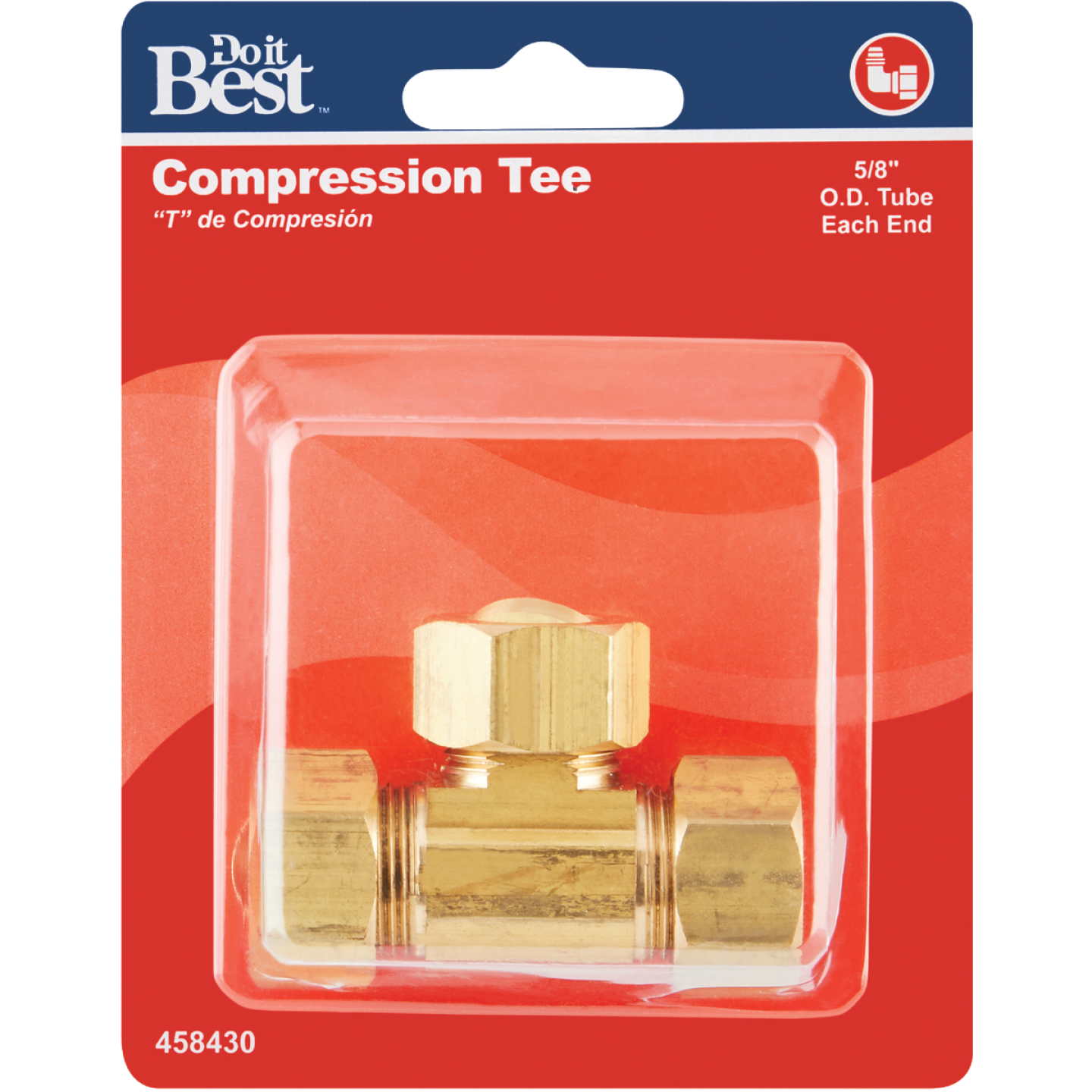 Do it 5/8 In. Compression Brass Tee Image 2