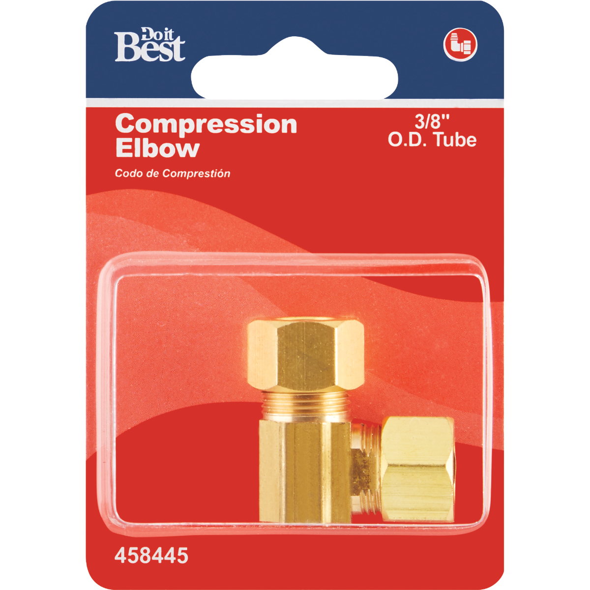 Do it 3/8 In. 90 Deg. 2-Way Low Lead Compression Brass Elbow (1/4 Bend) Image 2