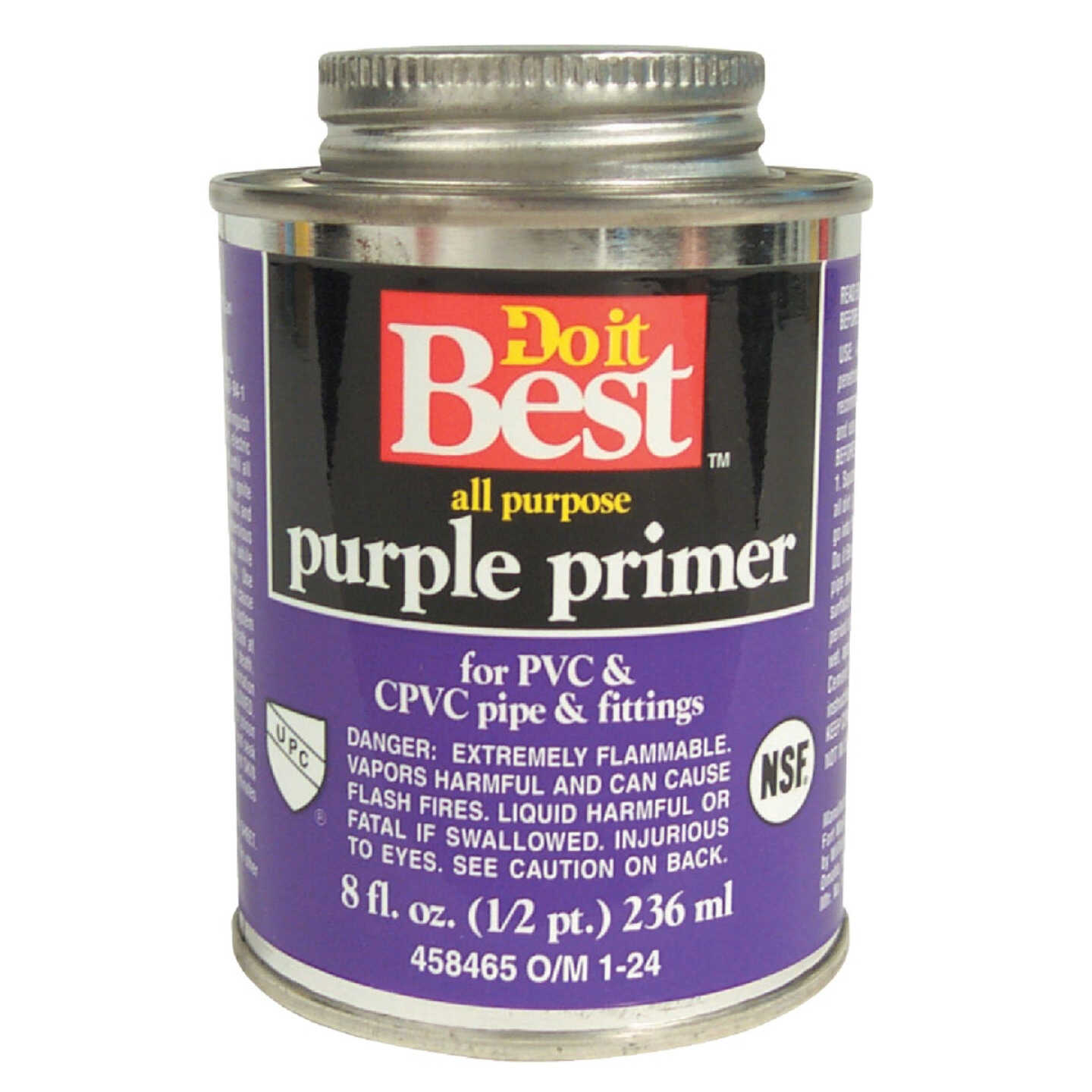 Do it Best 8 Oz. Purple Pipe and Fitting Primer for PVC/CPVC Image 1