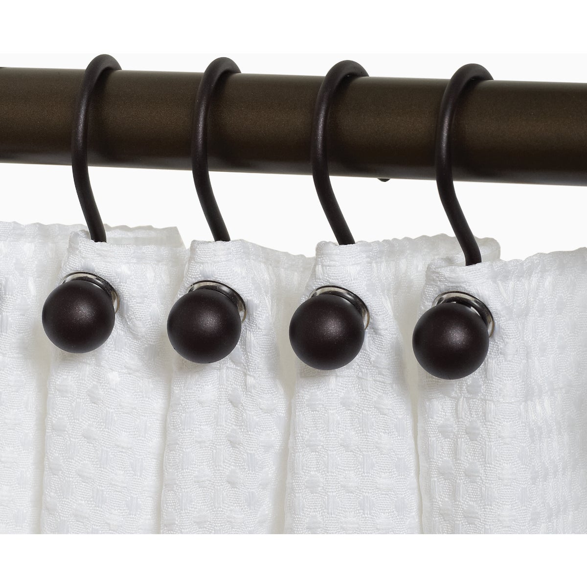Zenna Home Bronze Aluminum Shower Curtain Ball Hook (12-Count) Image 2