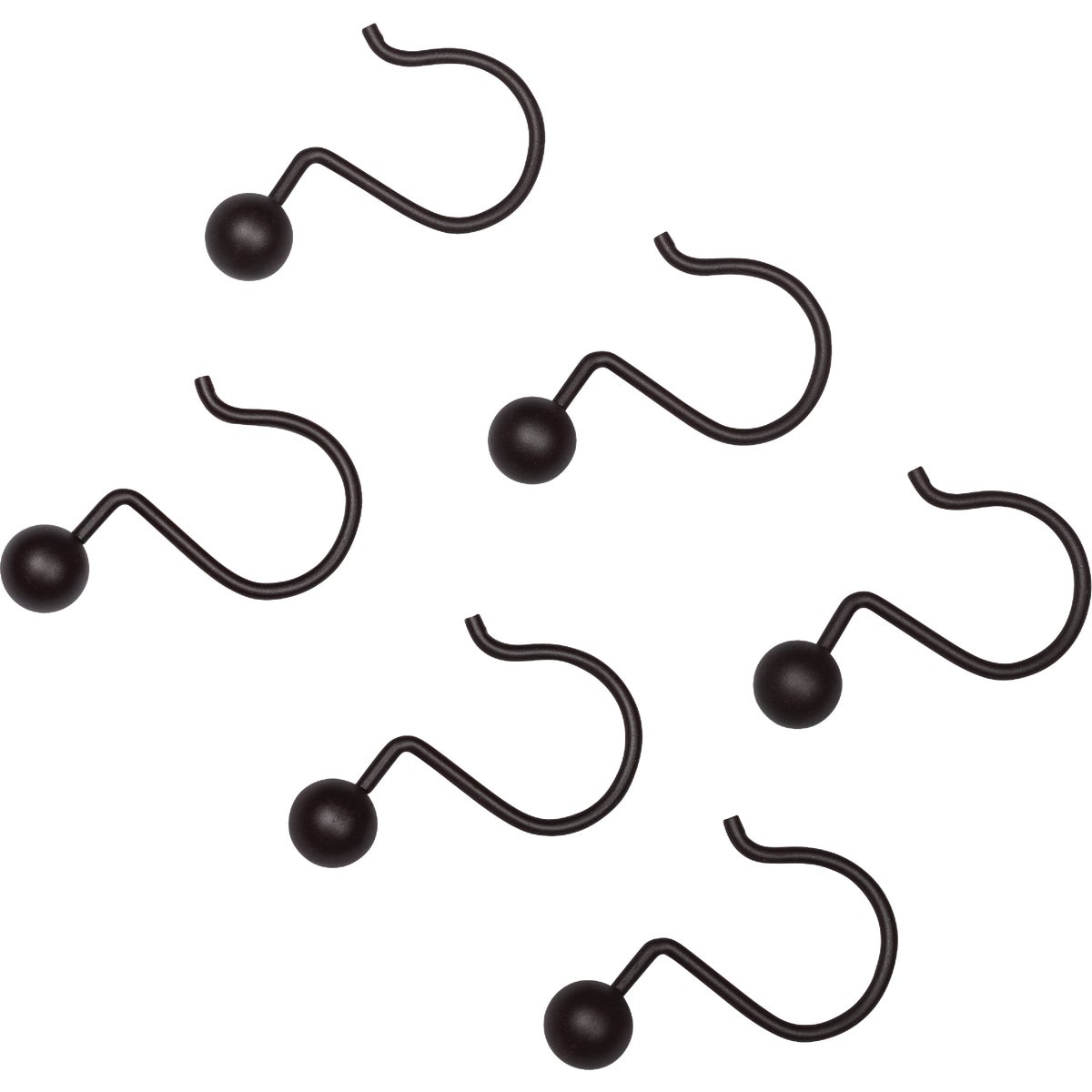 Zenna Home Bronze Aluminum Shower Curtain Ball Hook (12-Count) Image 4