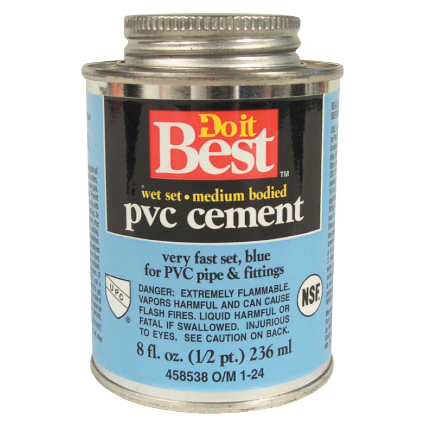 Do it Best 8 Oz. Medium Bodied Blue PVC Cement Image 1